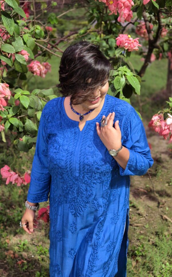 3D Self Maslin Chikankari