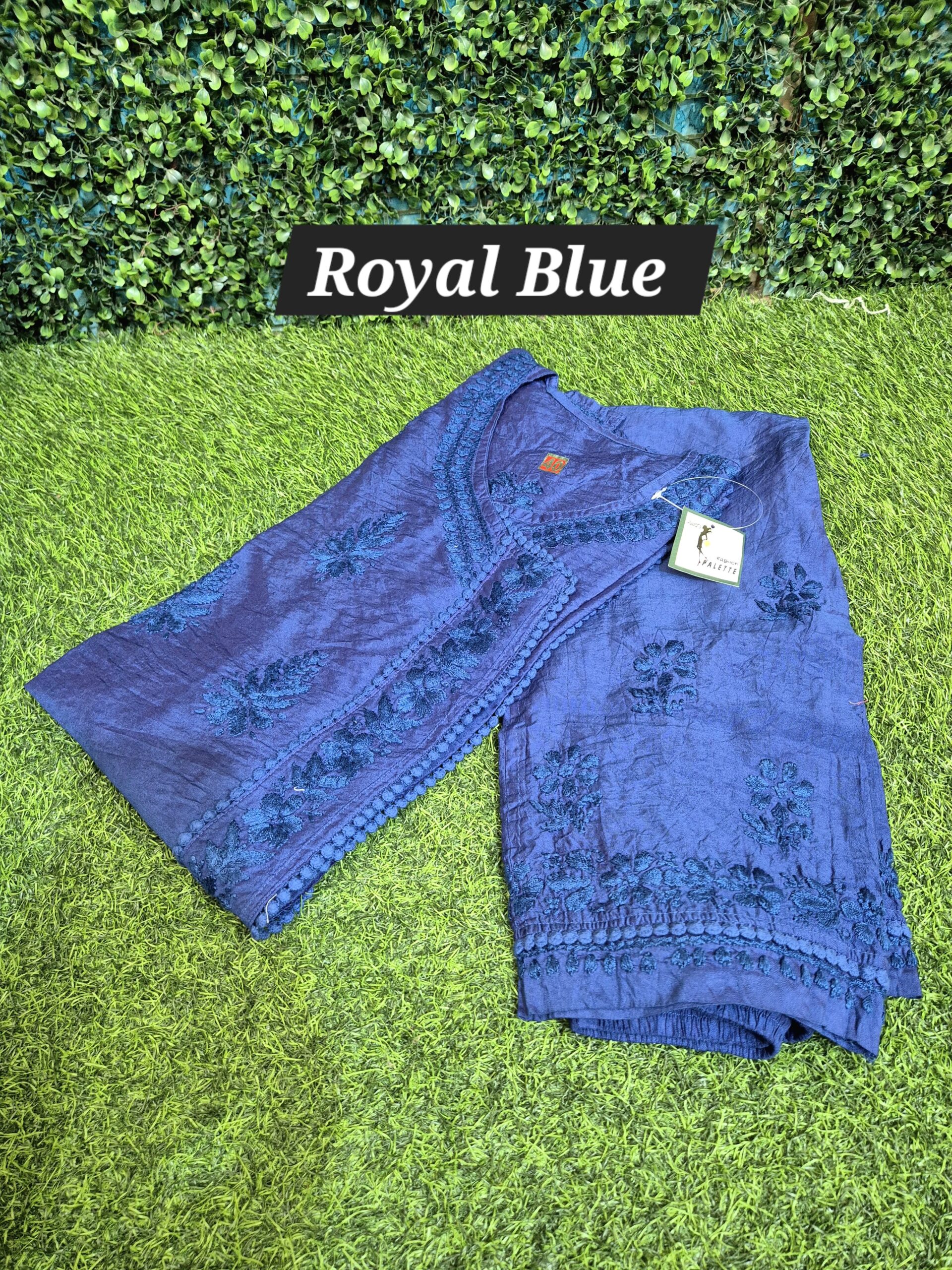 Chanderi silk angrakha long co-ord set