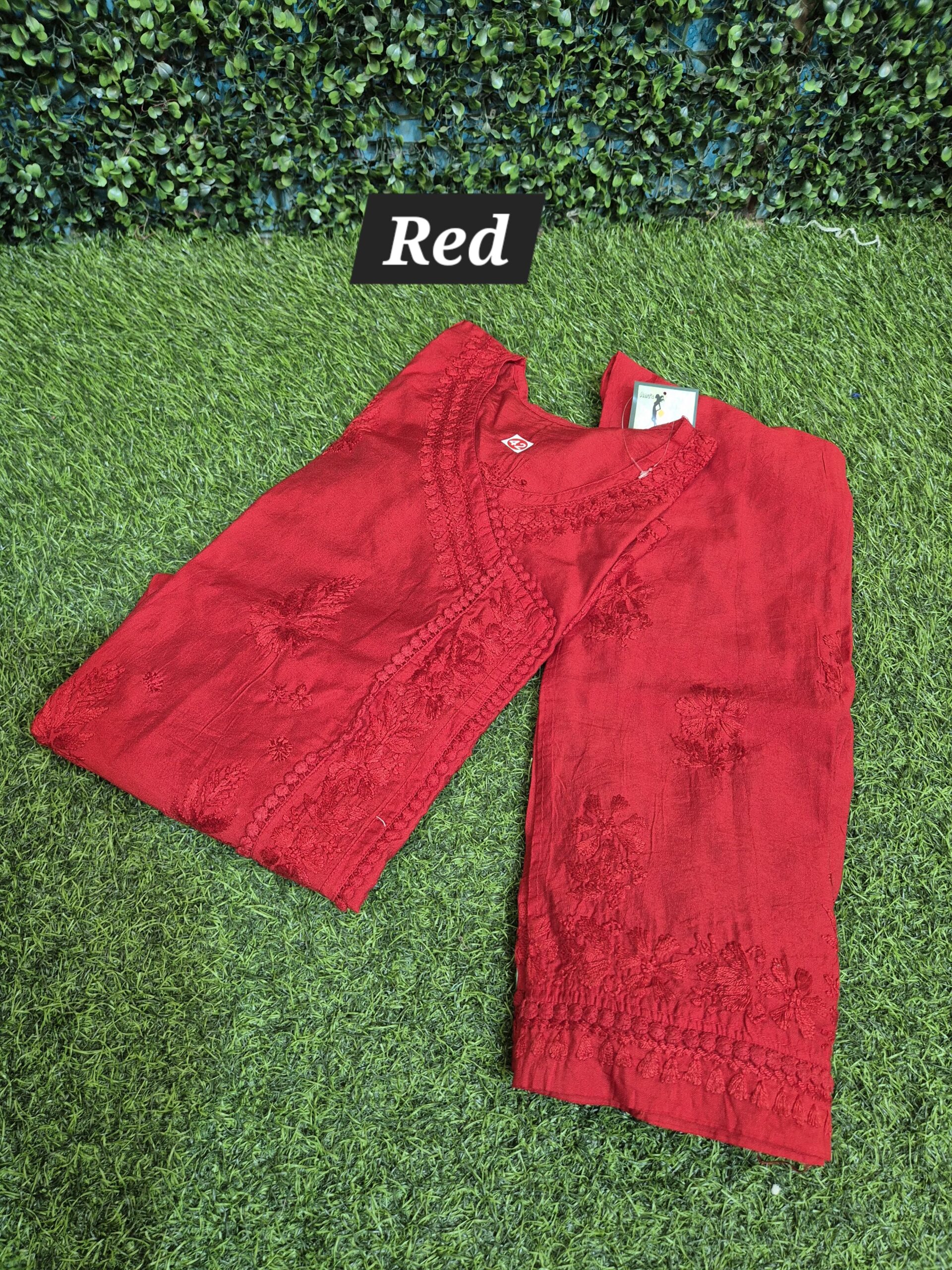 Chanderi silk angrakha long co-ord set