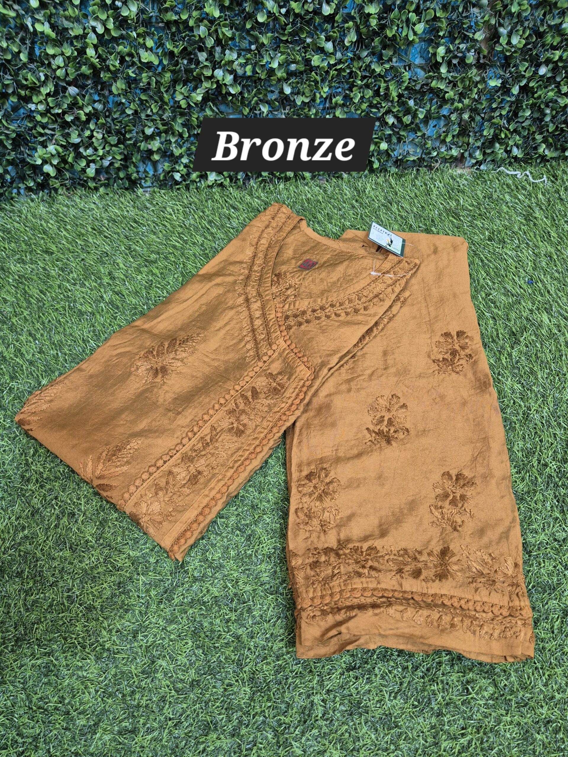 Chanderi silk angrakha long co-ord set