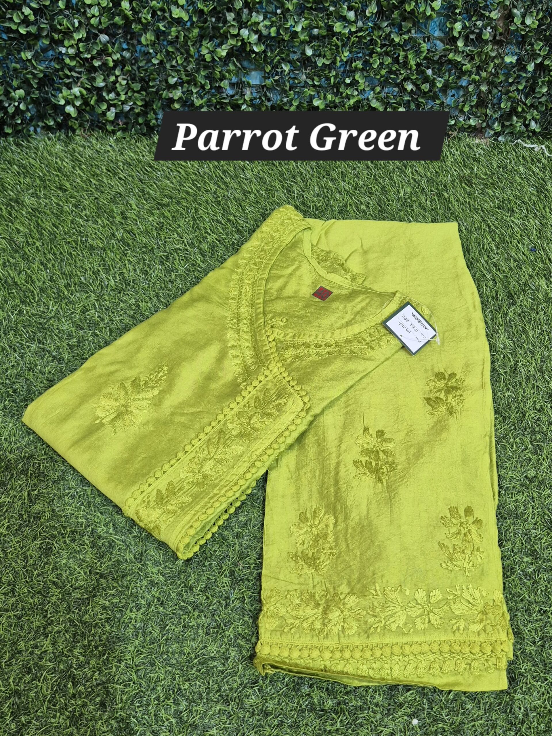 Chanderi silk angrakha long co-ord set