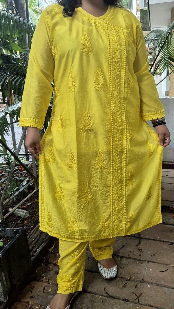 Chanderi silk angrakha long co-ord set