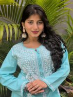 Chikankari regular cotton kurti