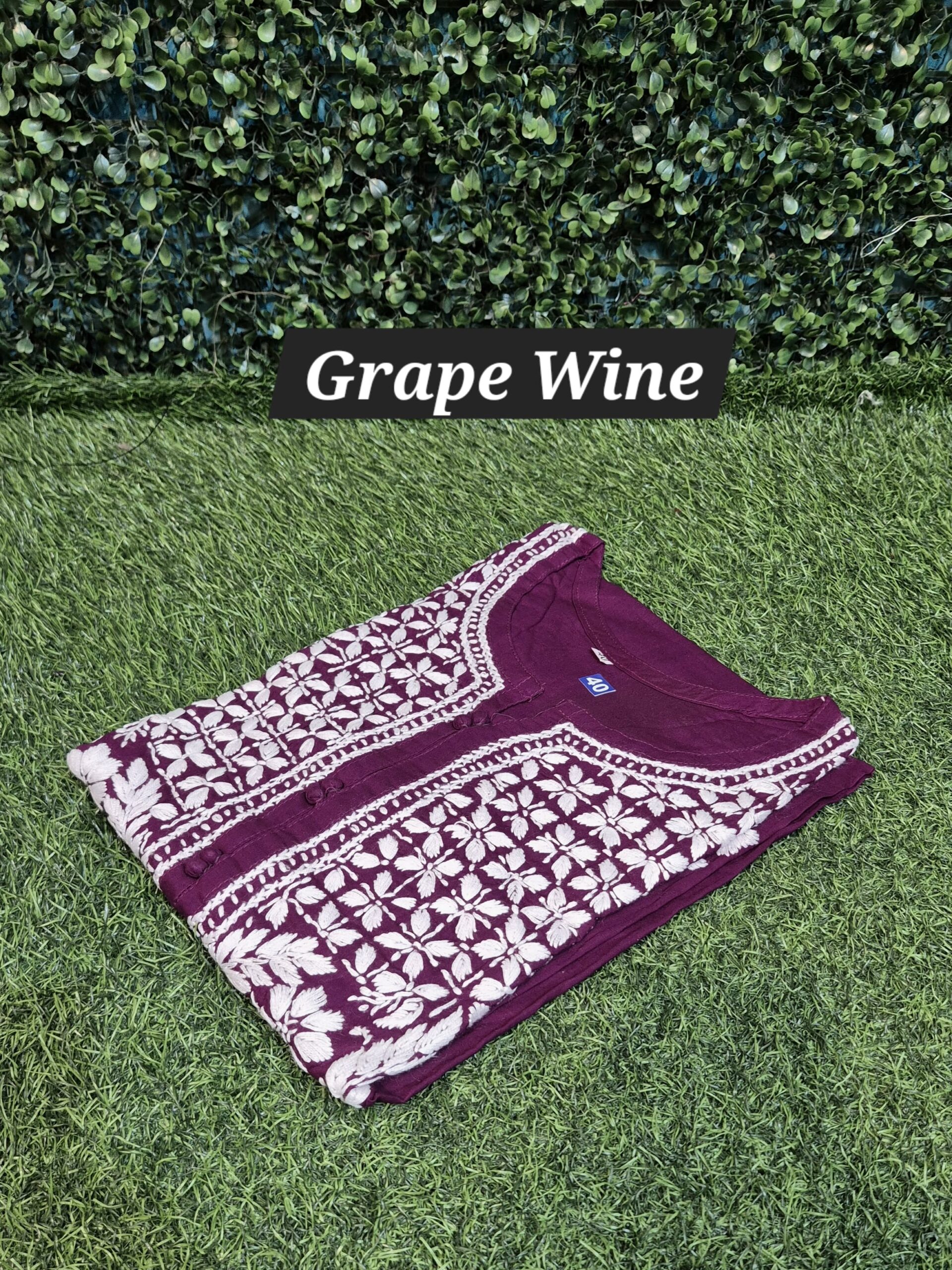 Chikankari regular cotton kurti