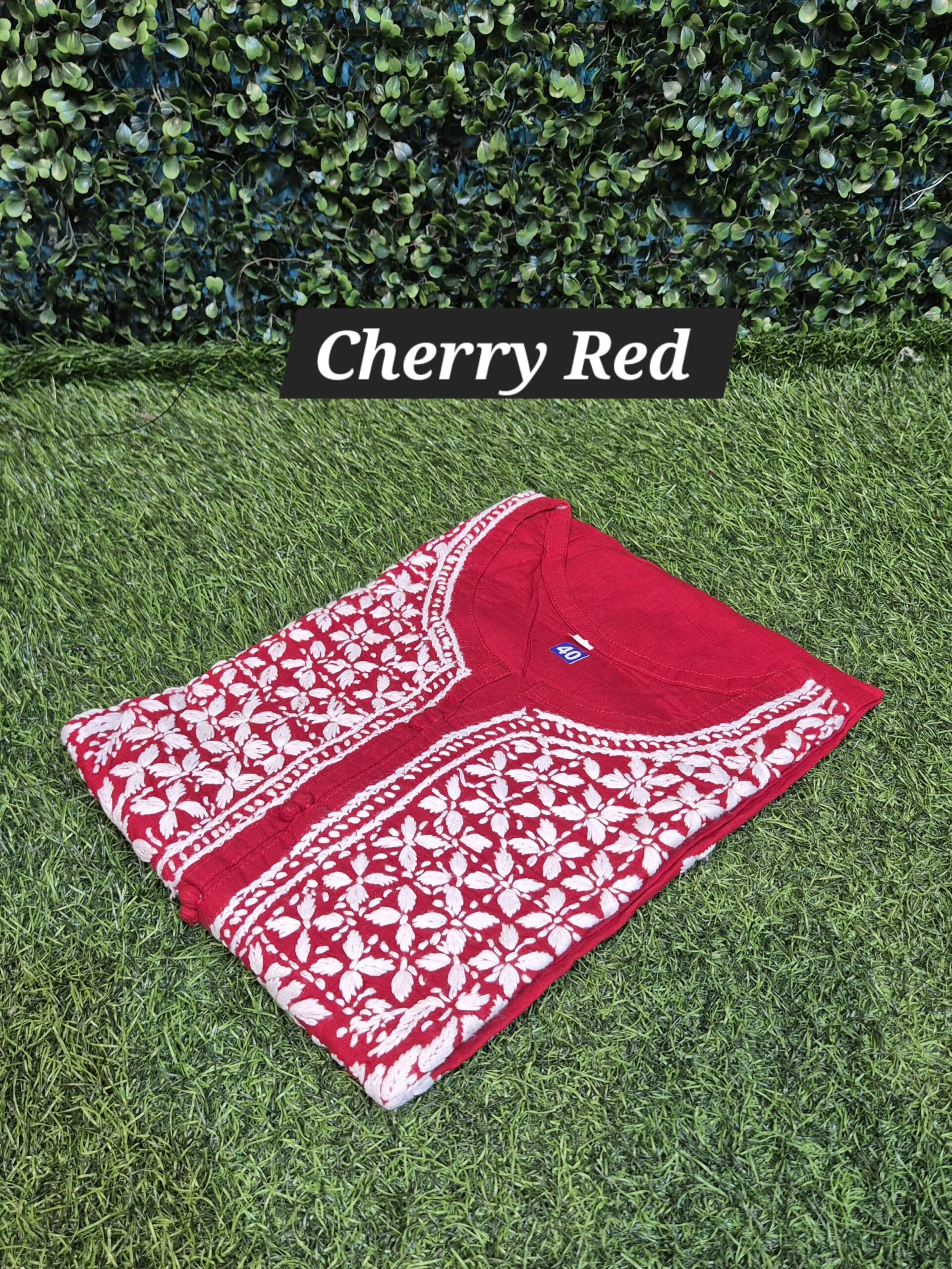 Chikankari regular cotton kurti