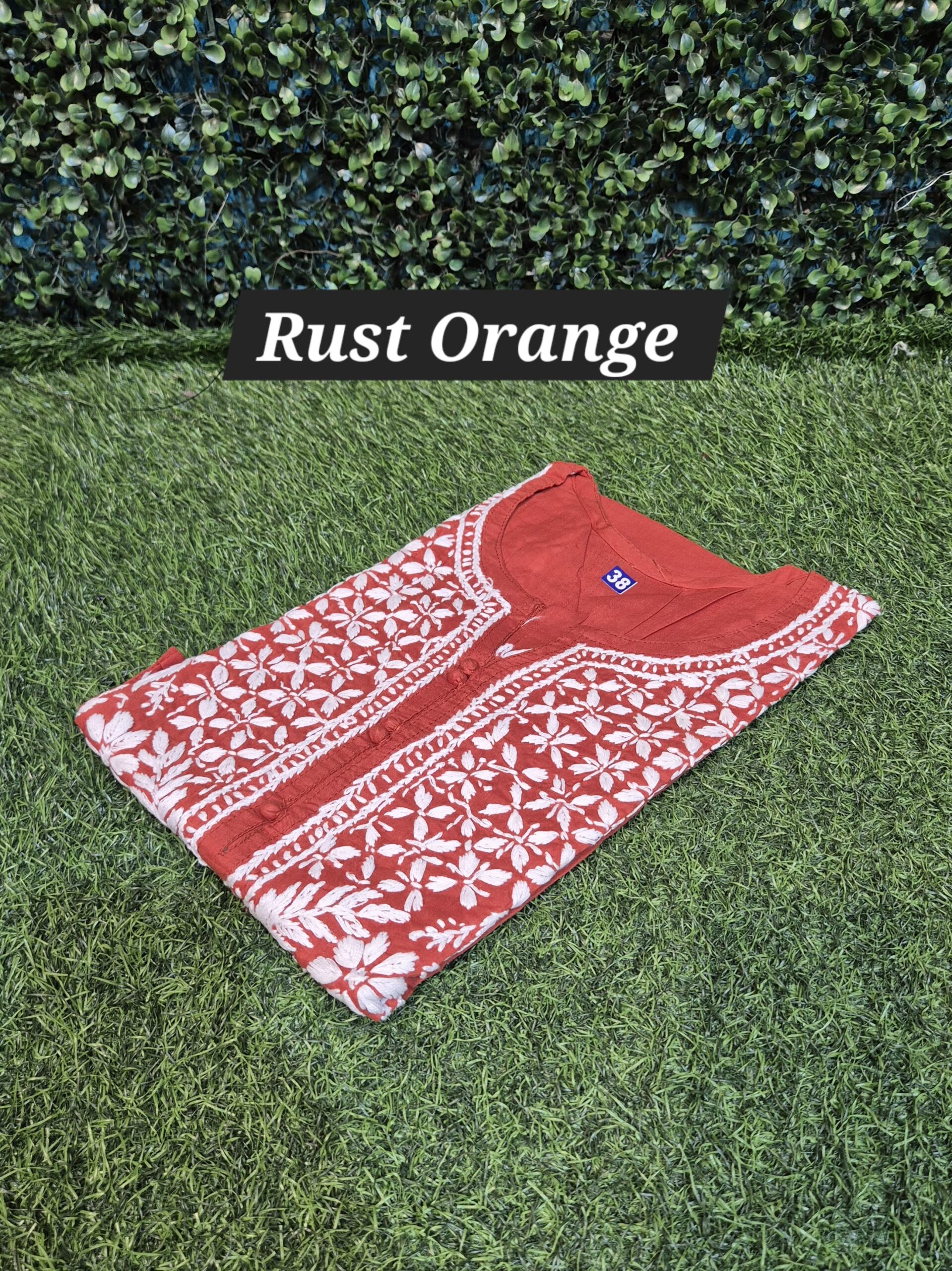 Chikankari regular cotton kurti