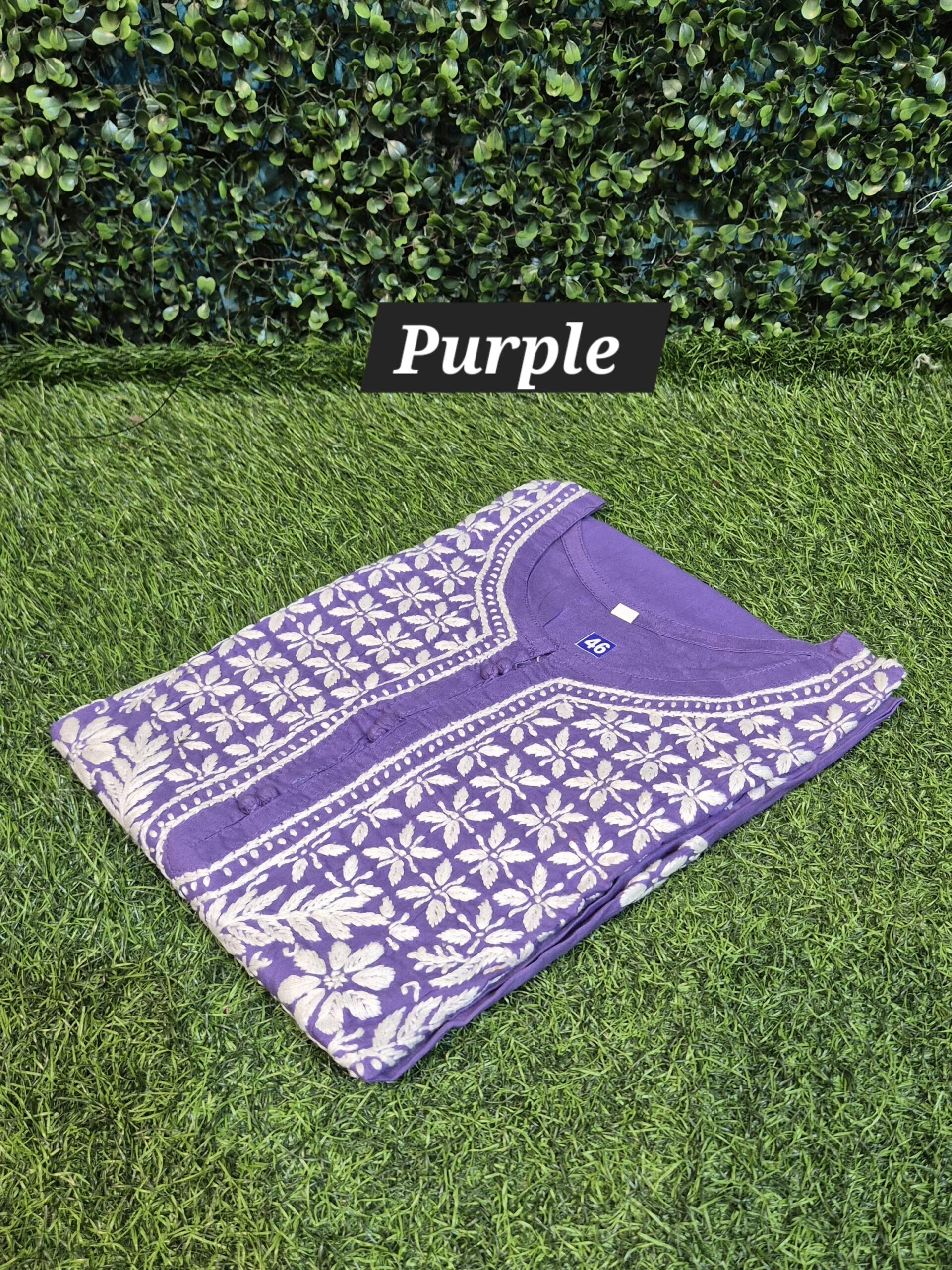 Chikankari regular cotton kurti