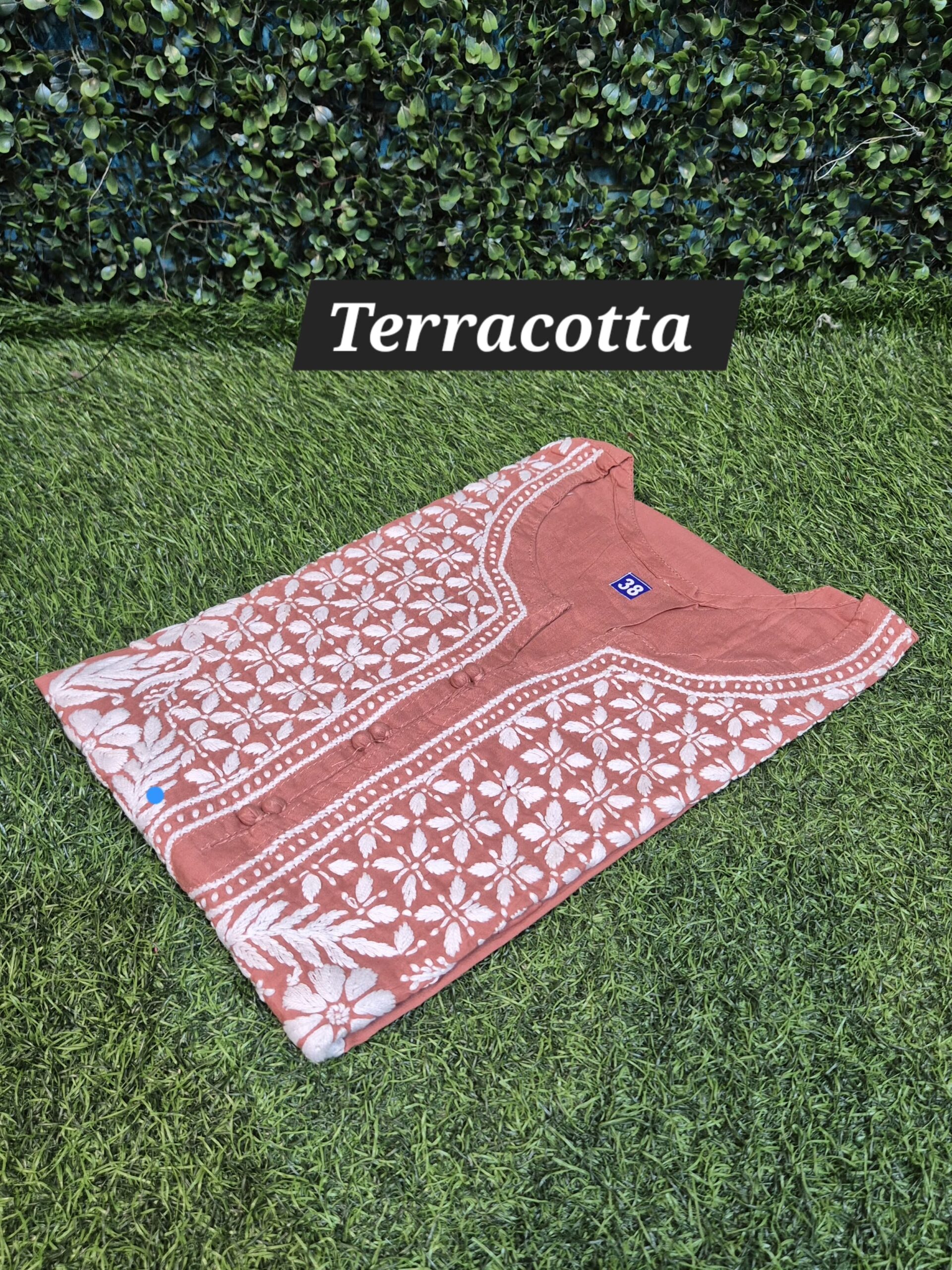 Chikankari regular cotton kurti