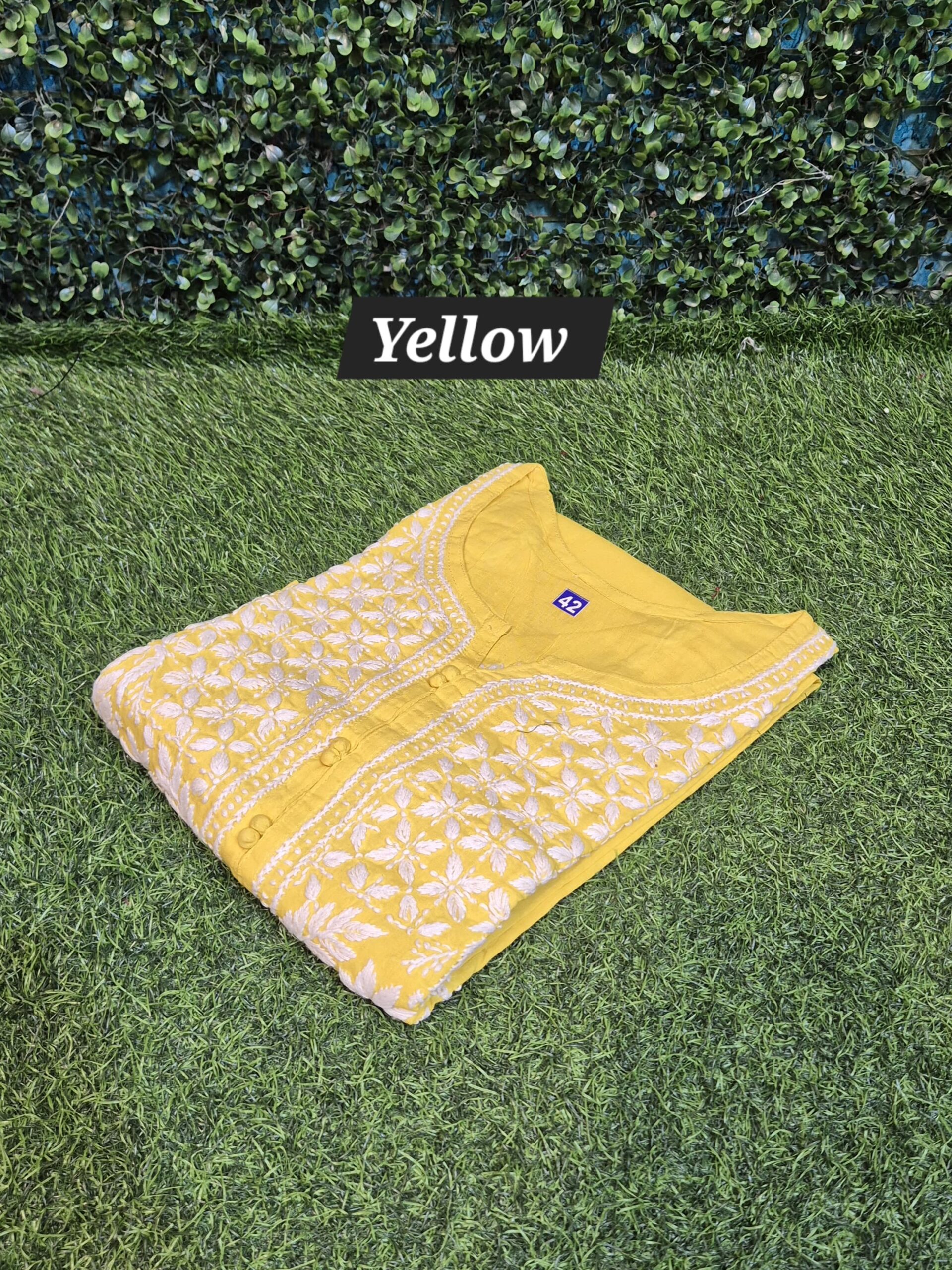 Chikankari regular cotton kurti