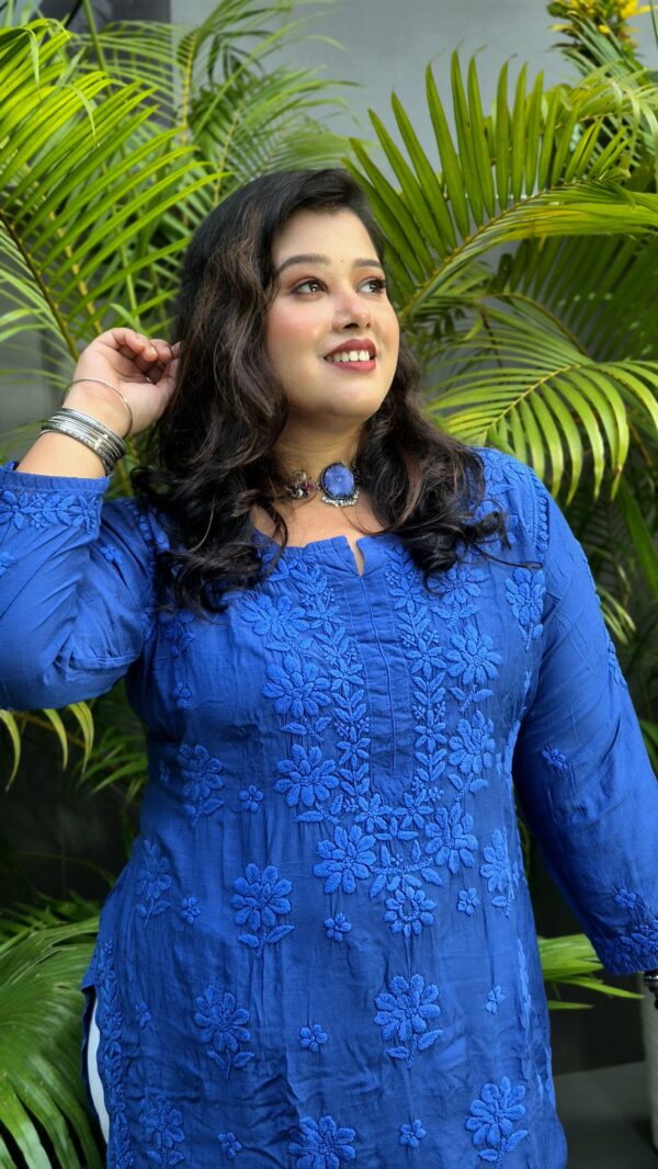 3D Self Maslin Chikankari