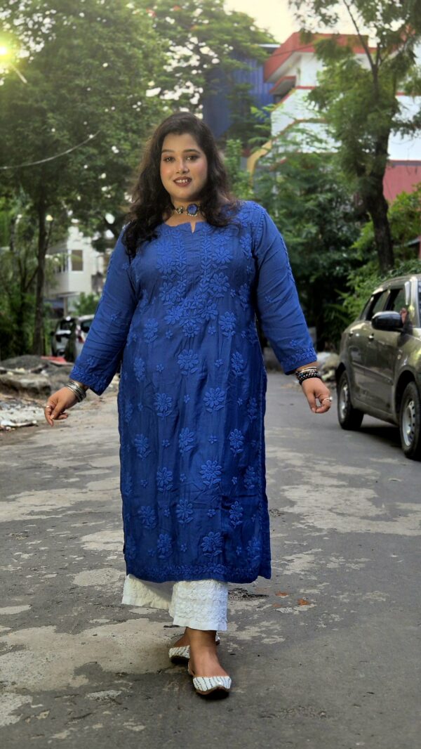 3D Self Maslin Chikankari