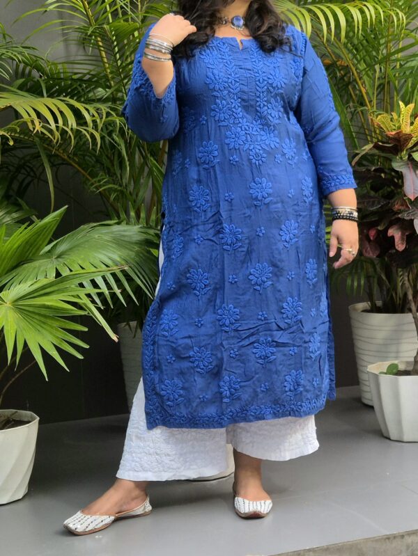 3D Self Maslin Chikankari