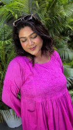 Cotton Ombre Chikankari Short top - Image 2