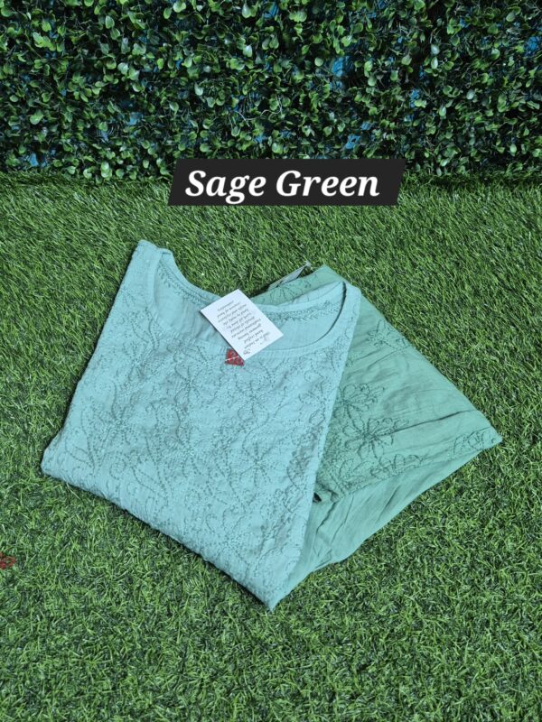 Cotton Ombre Chikankari Short top
