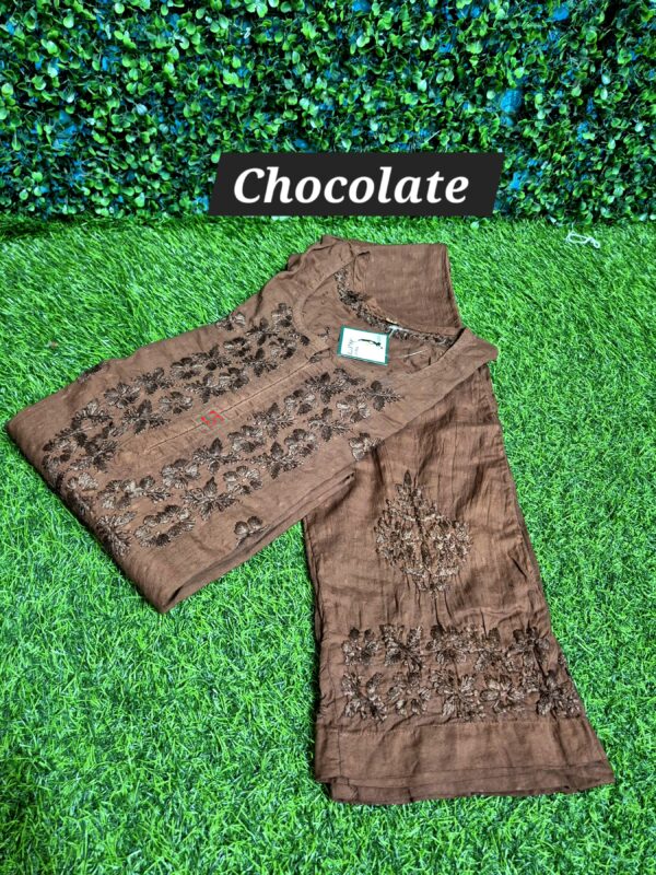 Self dobby cotton chikankari two piece