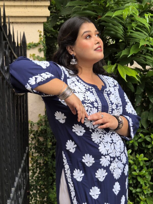Heavy modal chikankari kurti
