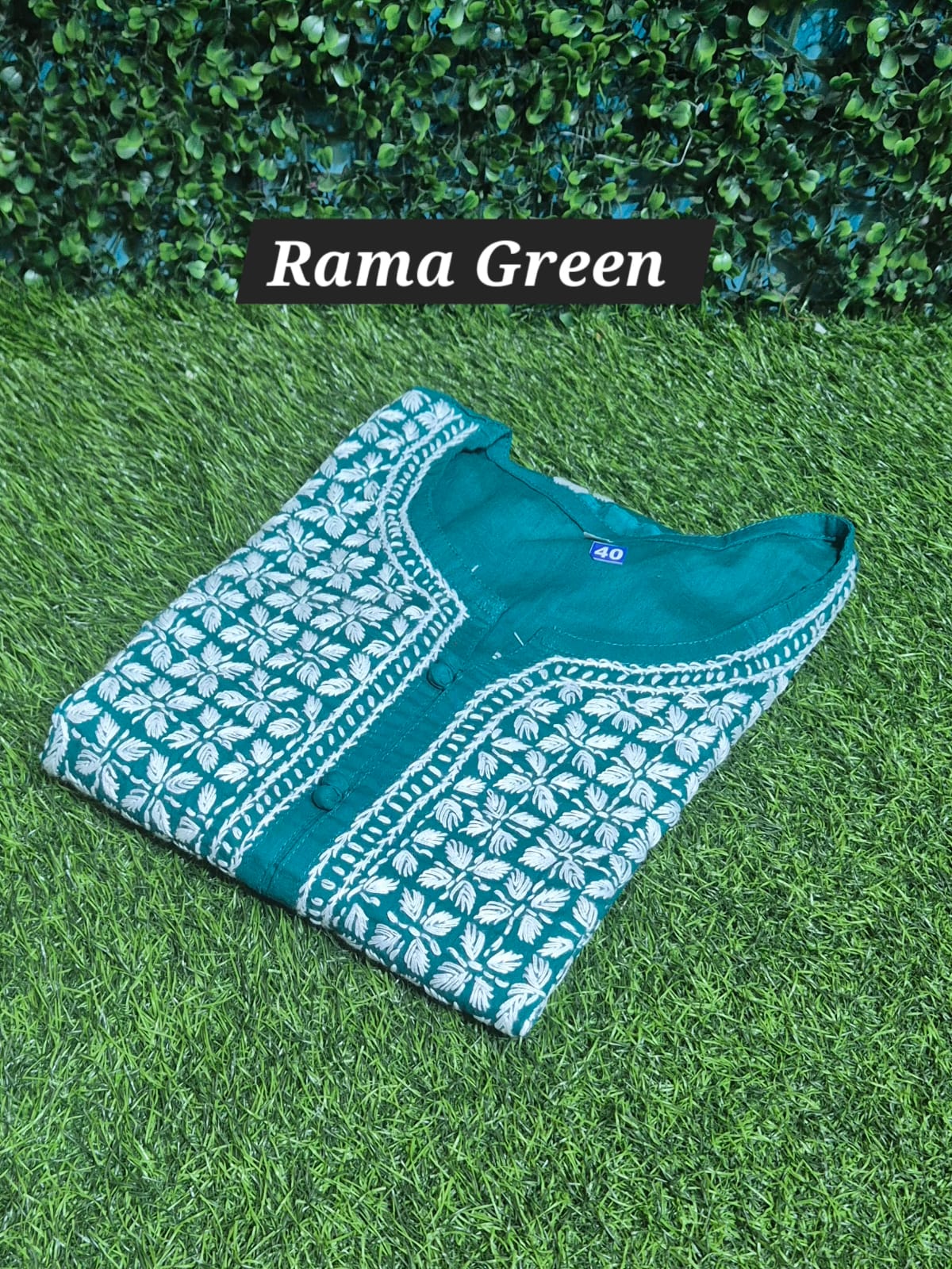Chikankari regular cotton kurti