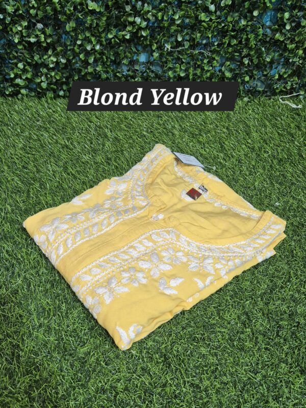 Chikankari rose modal kurti