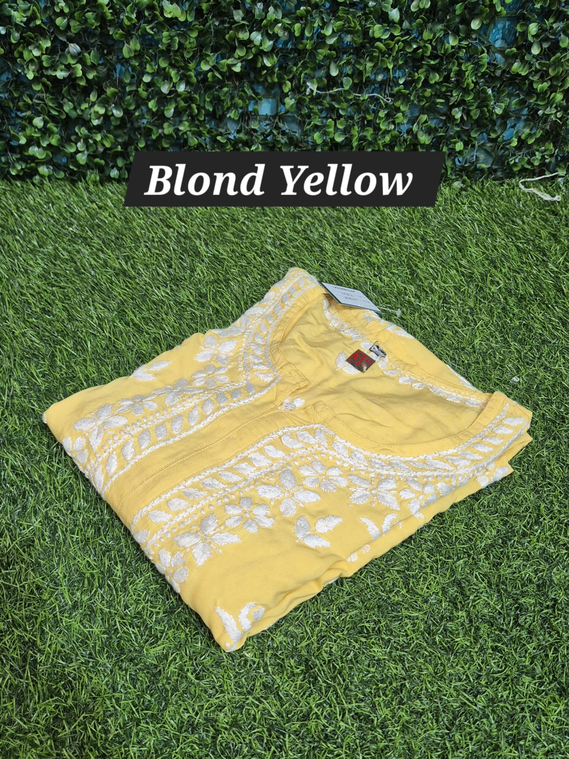 Chikankari rose modal kurti
