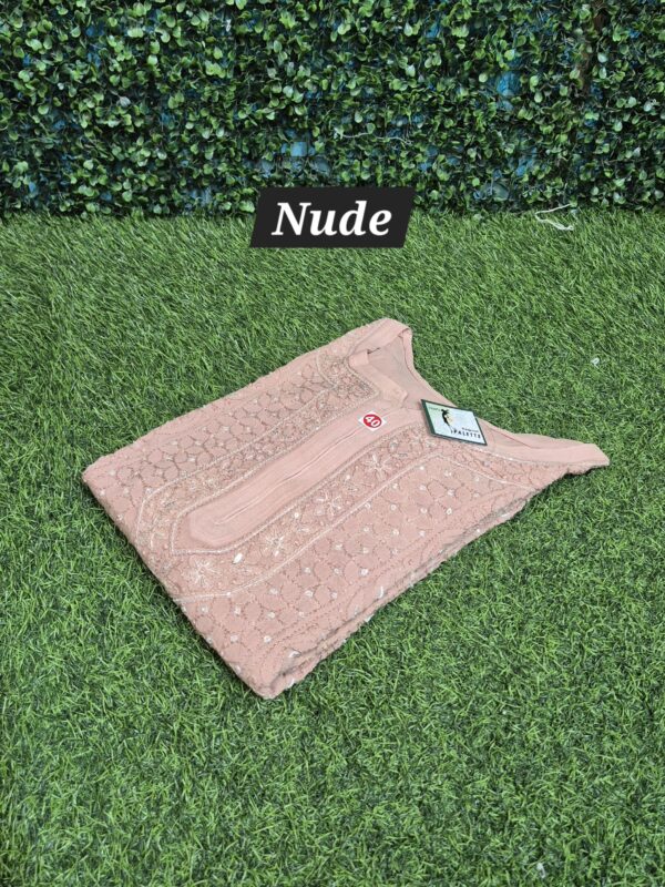 Viscose Chikankari kardana work