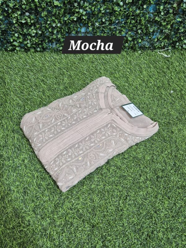 Viscose Chikankari kardana work