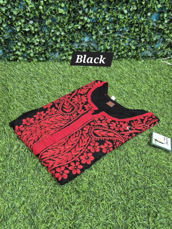 Cotton chikankari multi thread work
