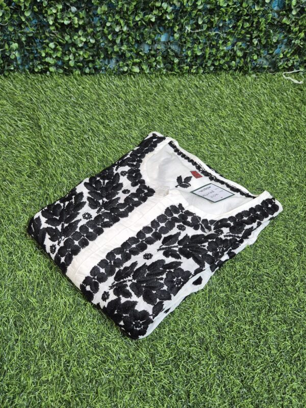 Black & White modal chikankari kurti