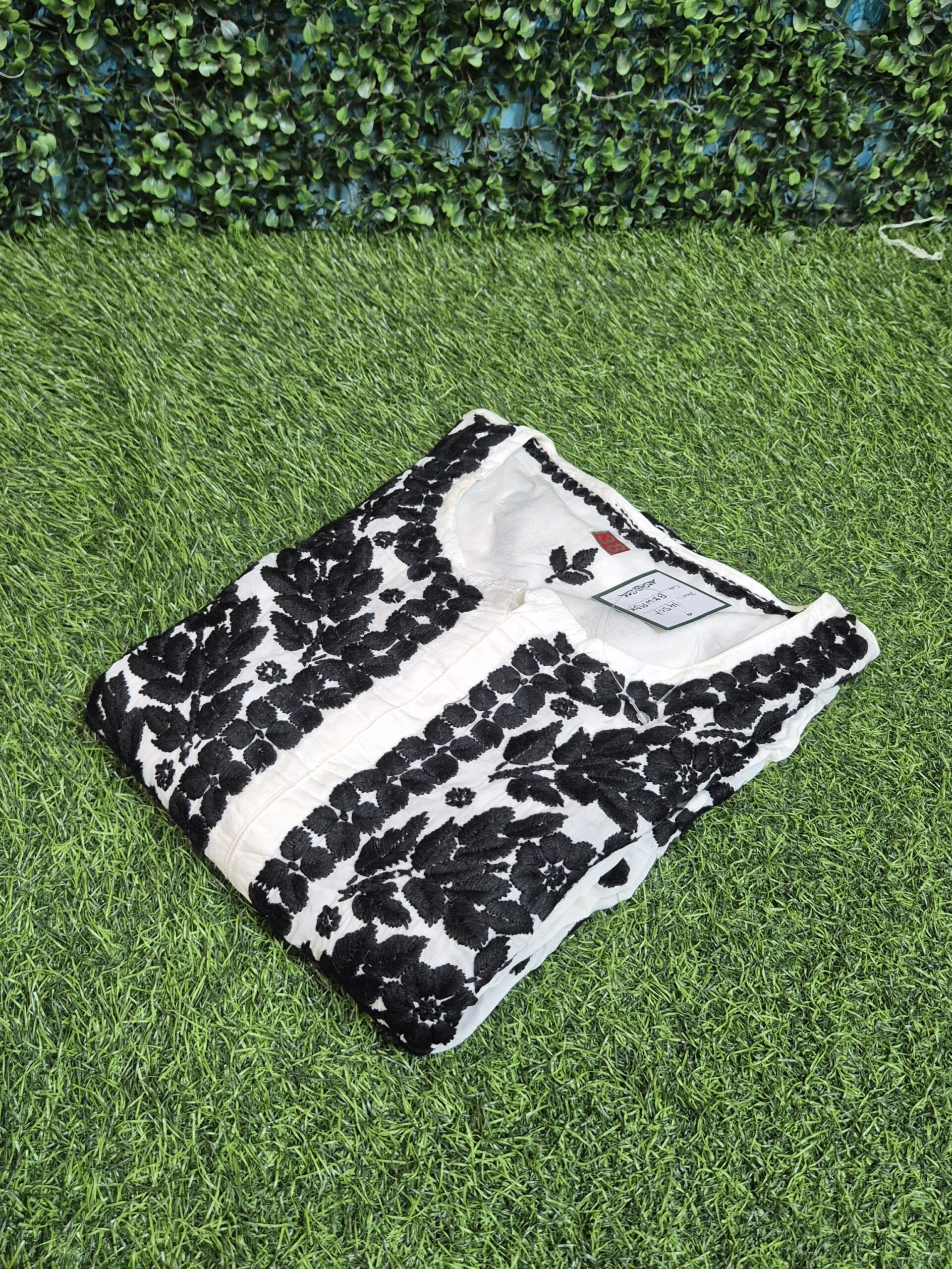 Black & White modal chikankari kurti