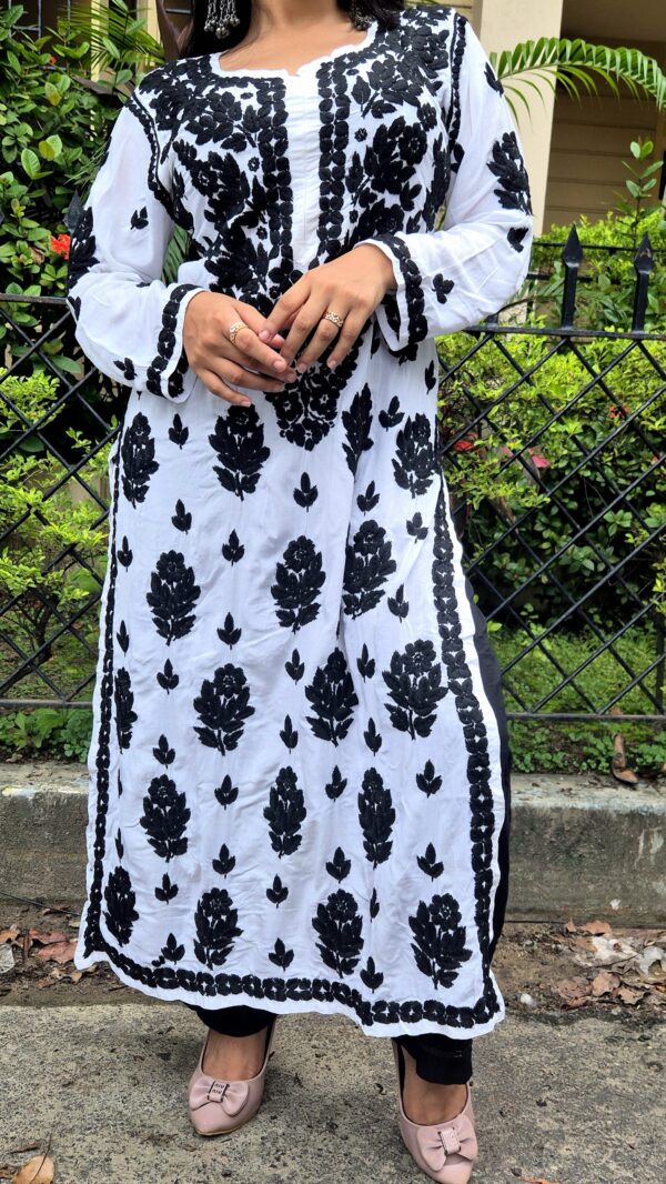Black & White modal chikankari kurti