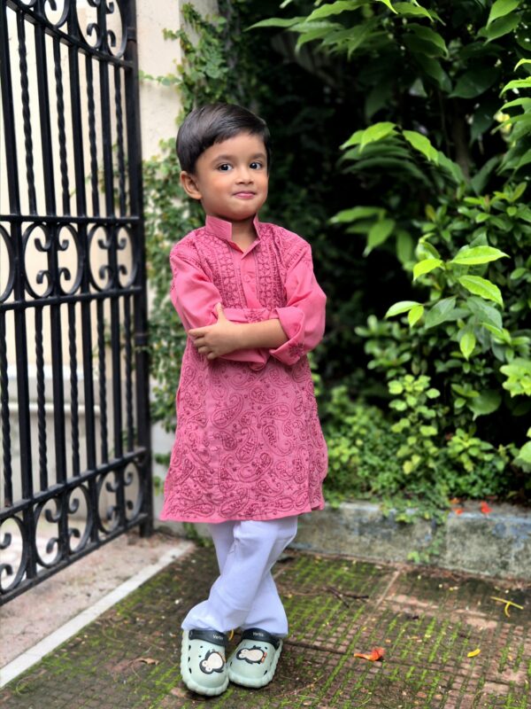 Boys chikankari kurta pyjama set