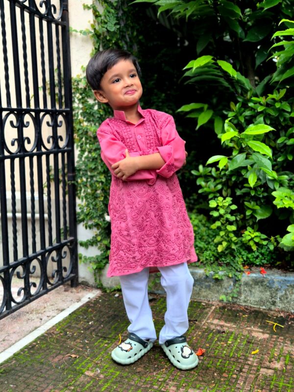 Boys chikankari kurta pyjama set
