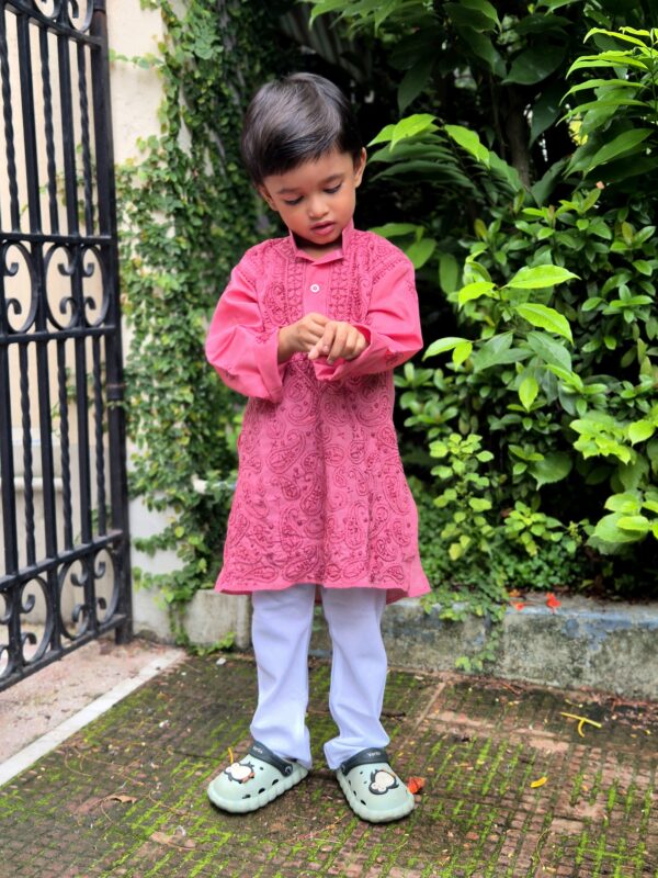 Boys chikankari kurta pyjama set