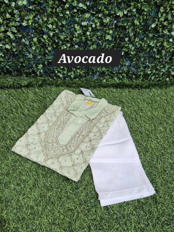 Boys chikankari kurta pyjama set