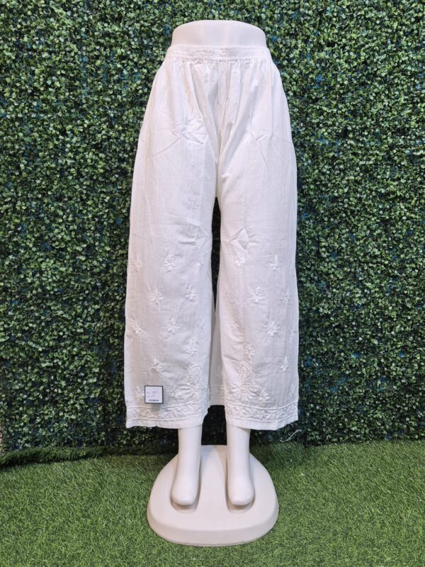 Chikankari cotton palazzo