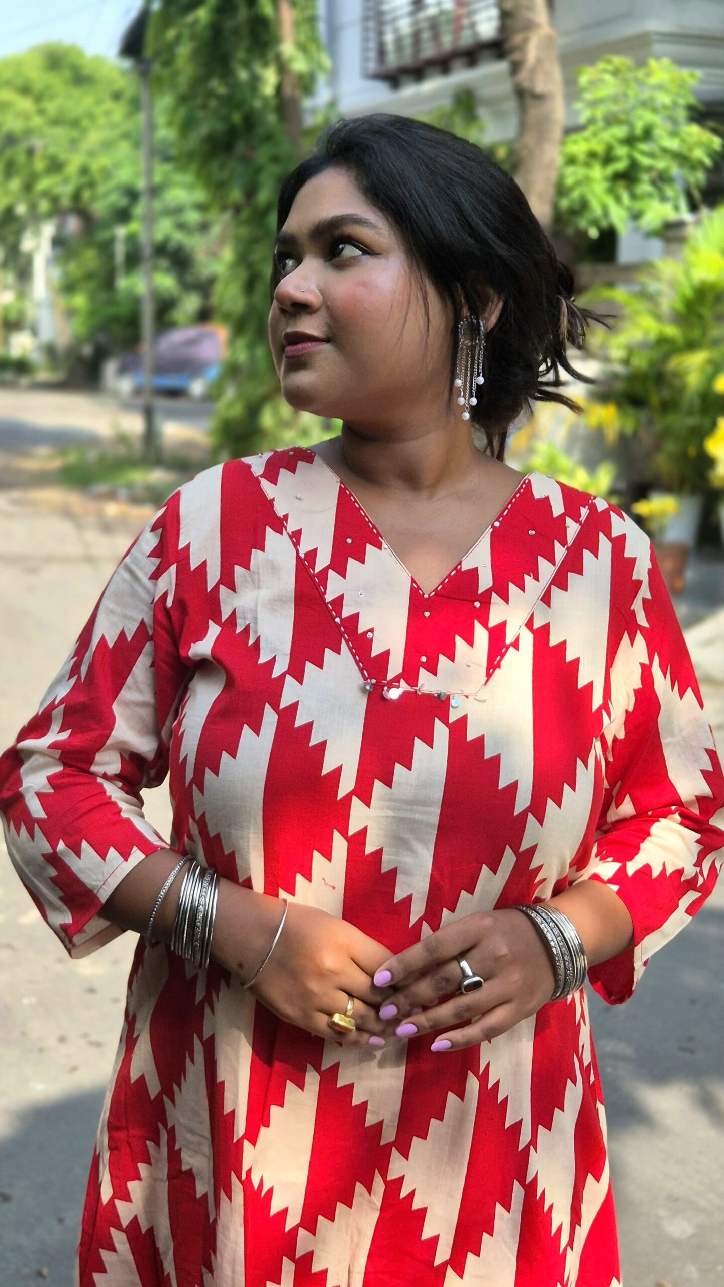Jaipuri pure cotton long cord set