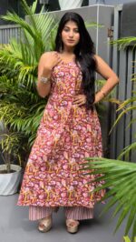 Jaipuri floral print cotton 2 piece set