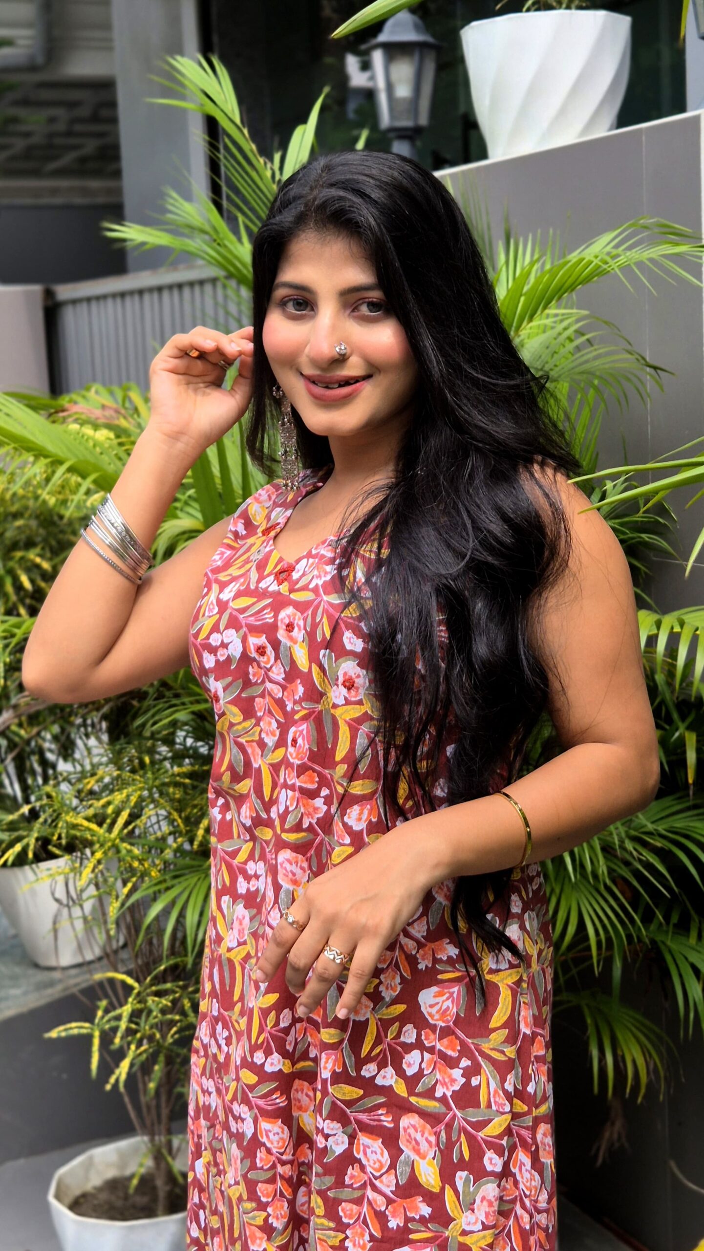 Jaipuri floral print cotton 2 piece set