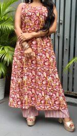 Jaipuri floral print cotton 2 piece set - Image 3
