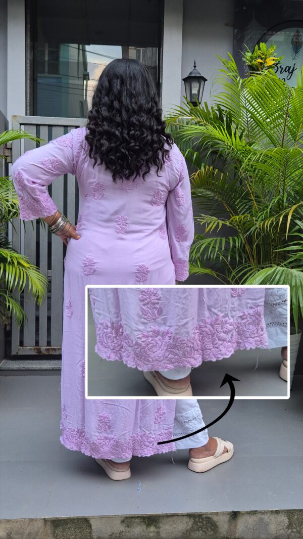 3D modal chikankari cutwork tone-tone