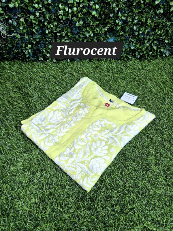 Modal chikankari kurti heavy work