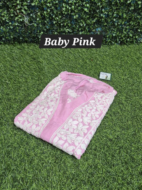 3D modal chikankari with chinese coller