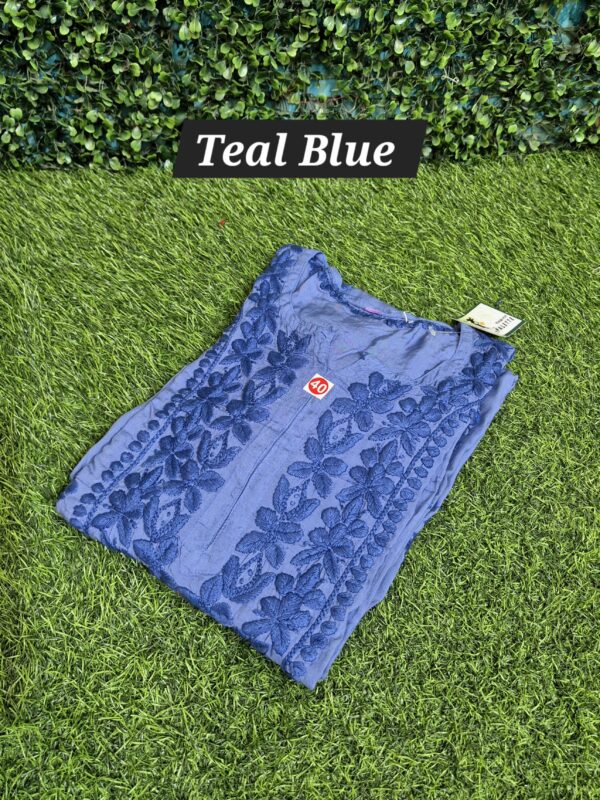 3D modal chikankari cutwork tone-tone
