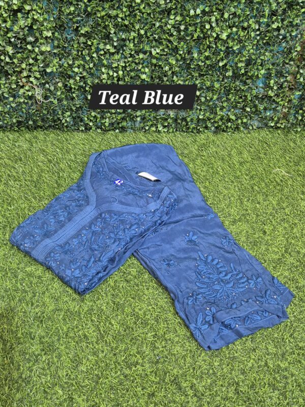 3D Crepe silk mukesh work set