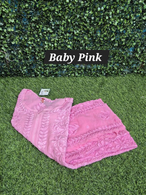 Viscose ombre 3d work chikankari