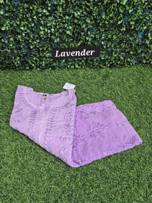 Viscose ombre 3d work chikankari