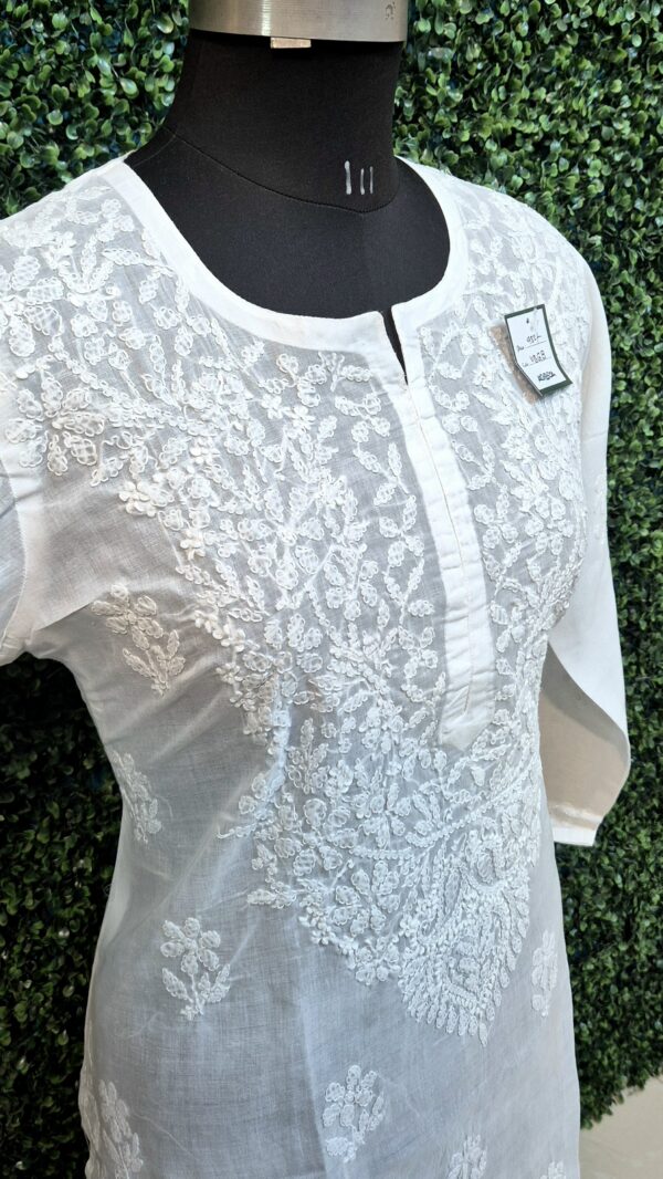 Voile cotton chikankari Shadow work