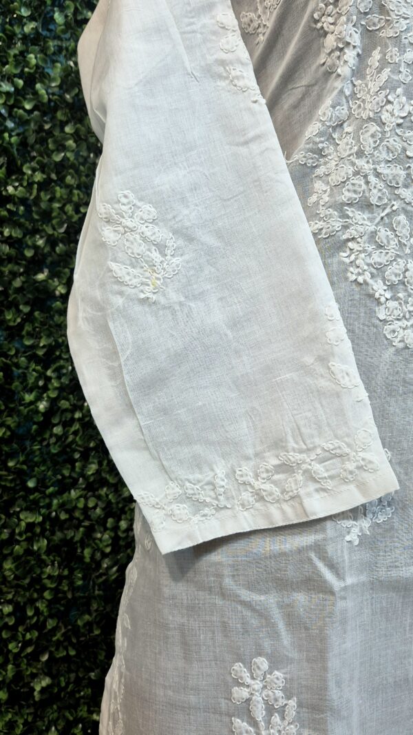 Voile cotton chikankari Shadow work