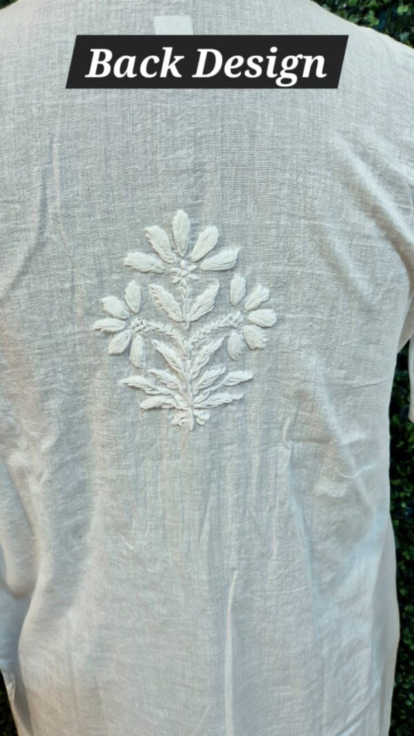 Cotton short chikankari kurti