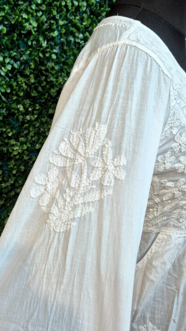 Export quality peplum top shadow work with pocket