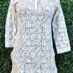 Jaal work chikankari short top including inner